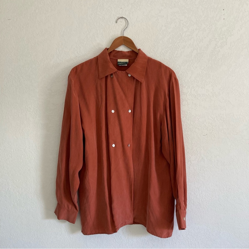 Vintage Silk Coldwater Creek, Button-Up Shirt, Size Small